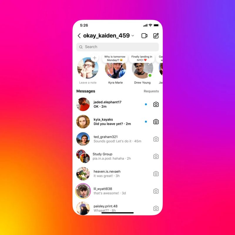 Instragram notes